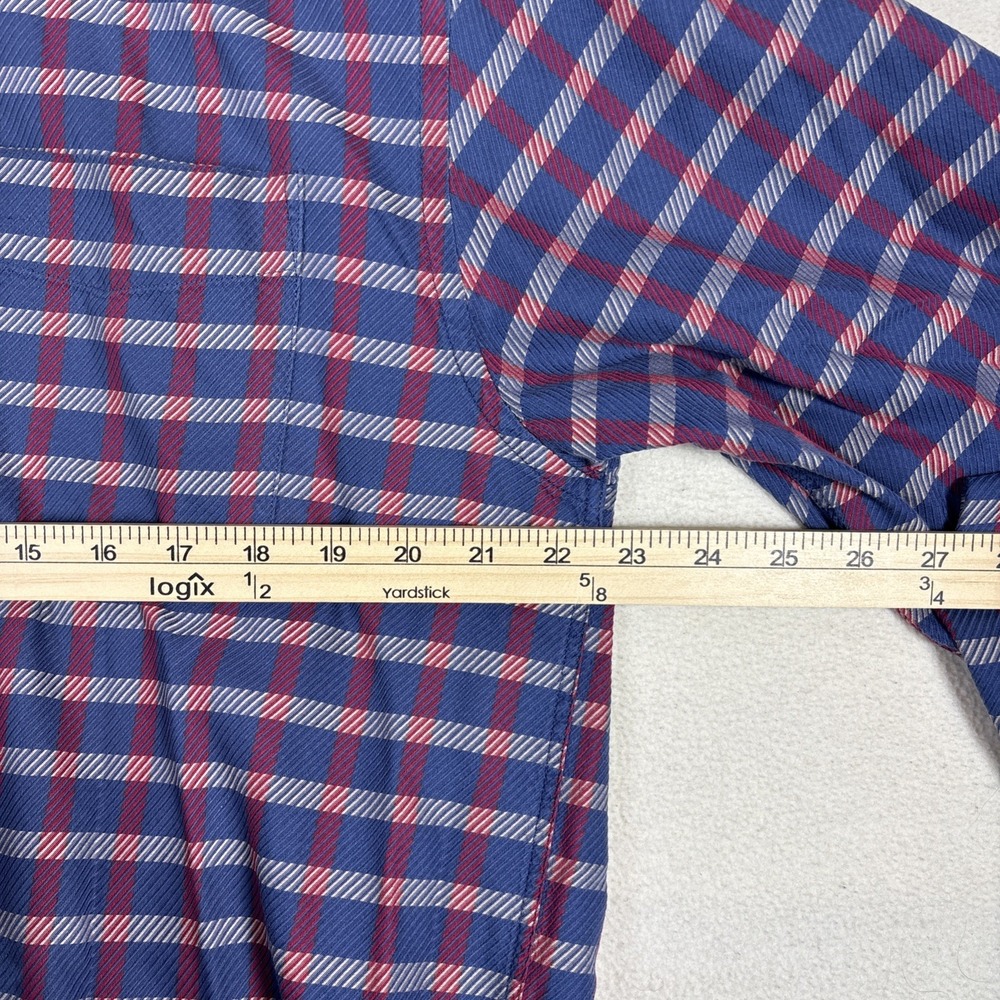 Cutter & Buck Mens Large Button Down Shirt Red Black Plaid Soft Cotton‎ - Picture 3 of 7